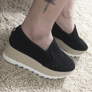 Steve Madden Koreen Black Platform Sneakers 6.5